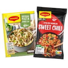 Maggi roerbak noodles, pasta of saucy noodles